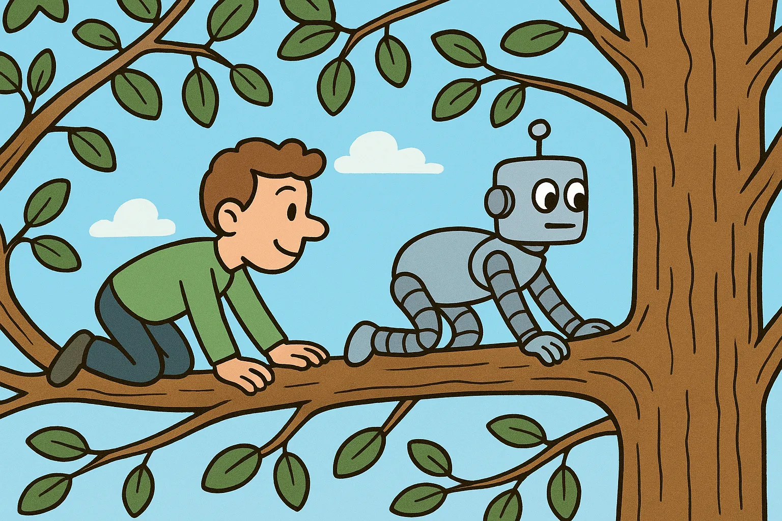 A robot gazing with focused intention, narrowing its view to see only what matters right now.