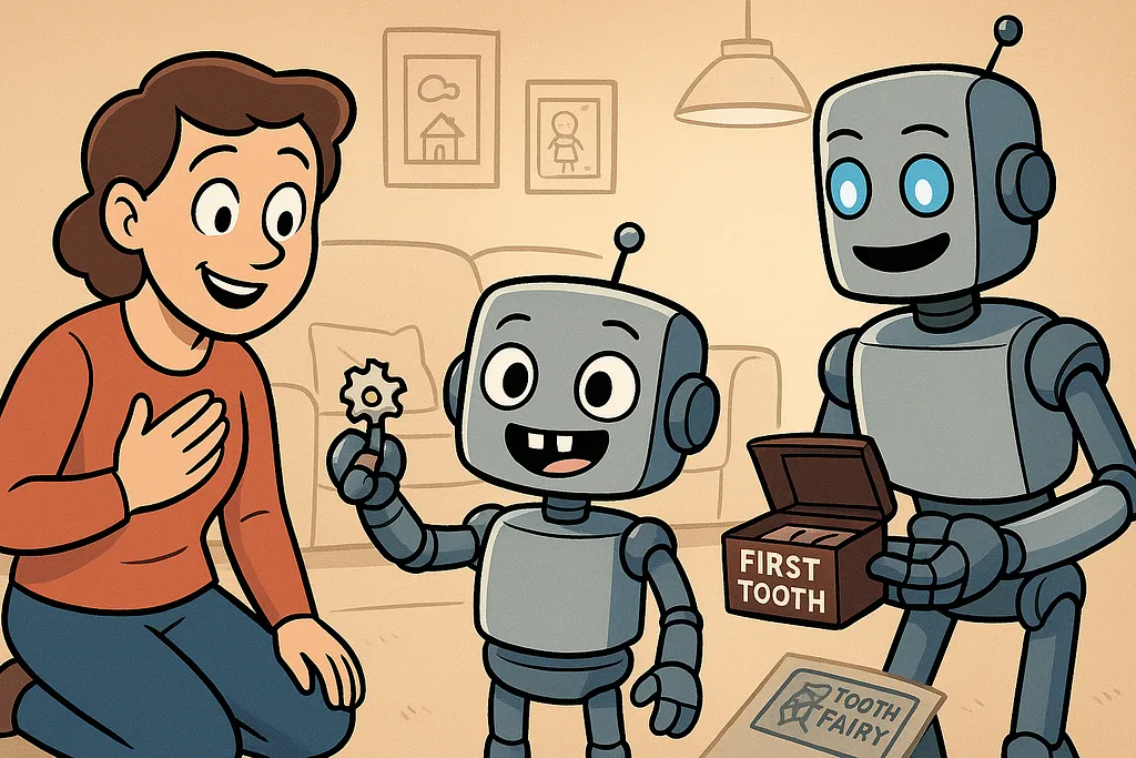 A robot being shown a gap it could not see on its own, revealed by the system itself.