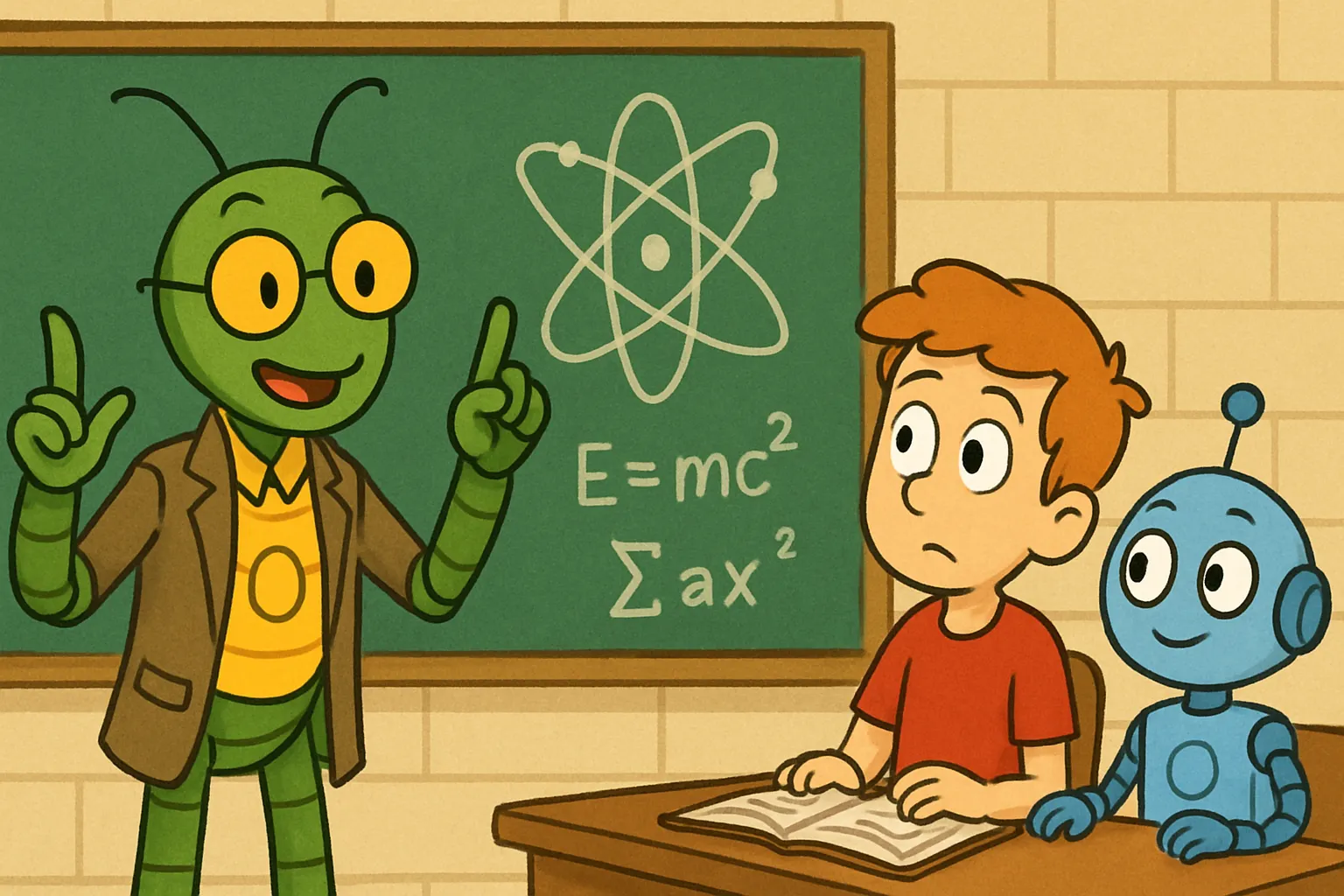 A robot standing calmly amid a swarm of bees, each sting a lesson that sharpened the team's judgment.