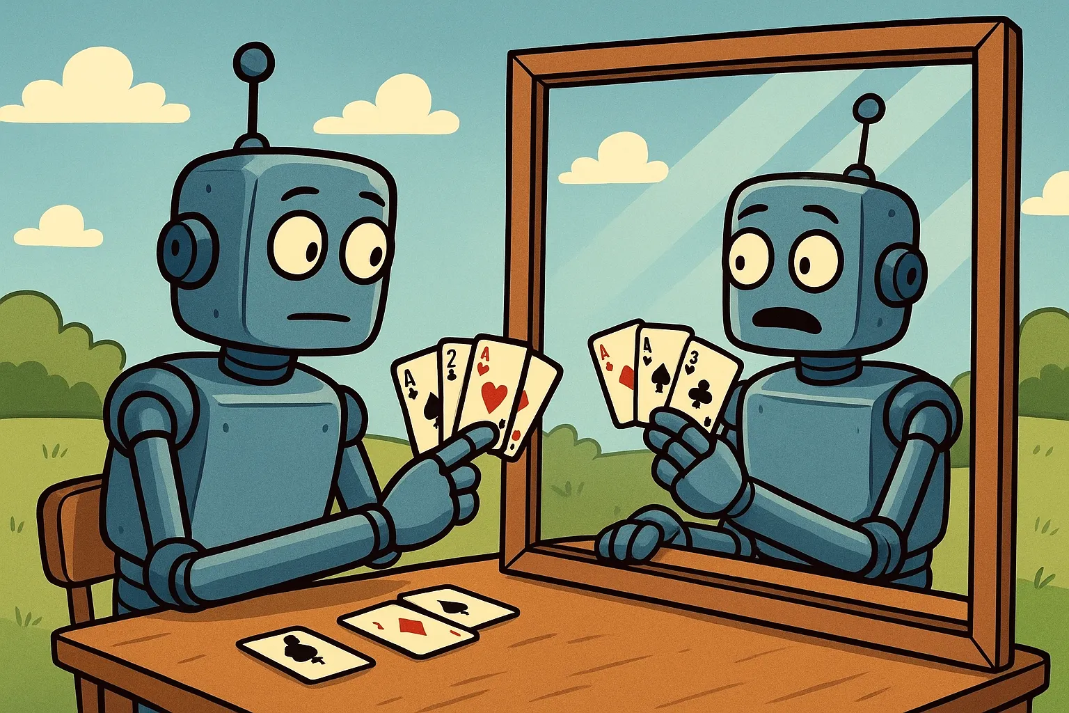 A robot stopped by its own lock, the methodology flagging the moment its creator tried to shortcut around it.